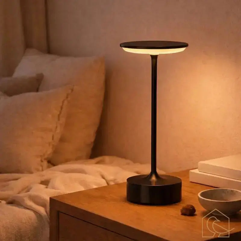 LED Tischlampe Metall - USB-Aufladbar, Touch-Sensor, 3 Lichtfarben, Kabellos, Für Wohn- & Schlafzimmer Heimecke.eu