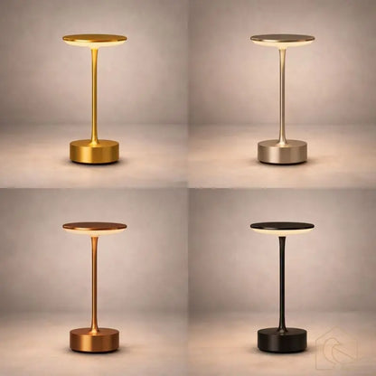 LED Tischlampe aus Metall – kabelloses Stimmungslicht für Wohn- & Schlafzimmer