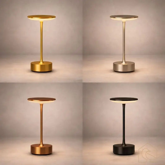 LED Tischlampe aus Metall – kabelloses Stimmungslicht für Wohn- & Schlafzimmer