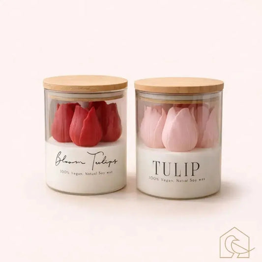 Tulpenkerze im Glas – dekorative Kerze für frühlingshafte Wohnmomente - Heimecke.eu
