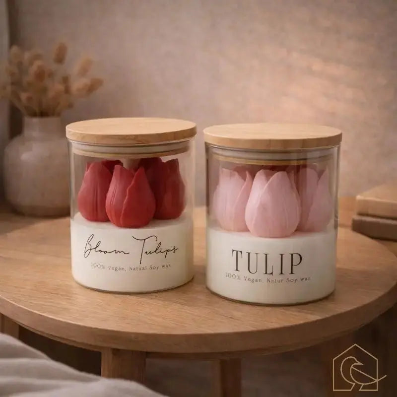 Tulpenkerze im Glas – dekorative Kerze für frühlingshafte Wohnmomente - Heimecke.eu